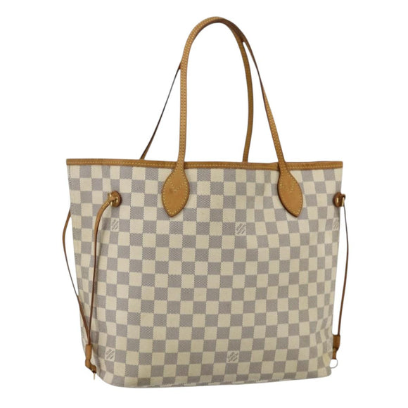 LOUIS VUITTON Damier Azur Neverfull MM Tote Bag N41605 LV Auth 177246