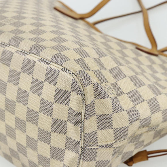 LOUIS VUITTON Damier Azur Neverfull MM Tote Bag N41605 LV Auth 177246