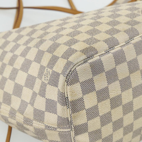 LOUIS VUITTON Damier Azur Neverfull MM Tote Bag N41605 LV Auth 177246
