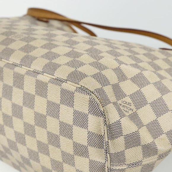 LOUIS VUITTON Damier Azur Neverfull MM Tote Bag N41605 LV Auth 177246