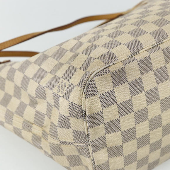 LOUIS VUITTON Damier Azur Neverfull MM Tote Bag N41605 LV Auth 177246