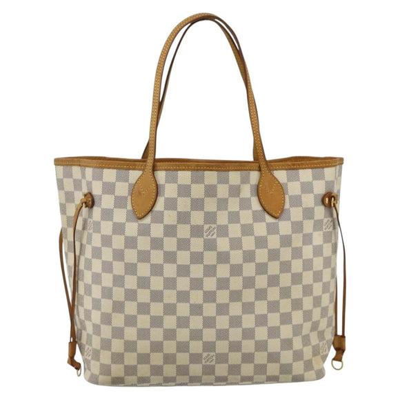 LOUIS VUITTON Damier Azur Neverfull MM Tote Bag N41605 LV Auth 177246