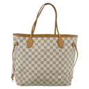 LOUIS VUITTON Damier Azur Neverfull MM Tote Bag N41605 LV Auth 177246-2