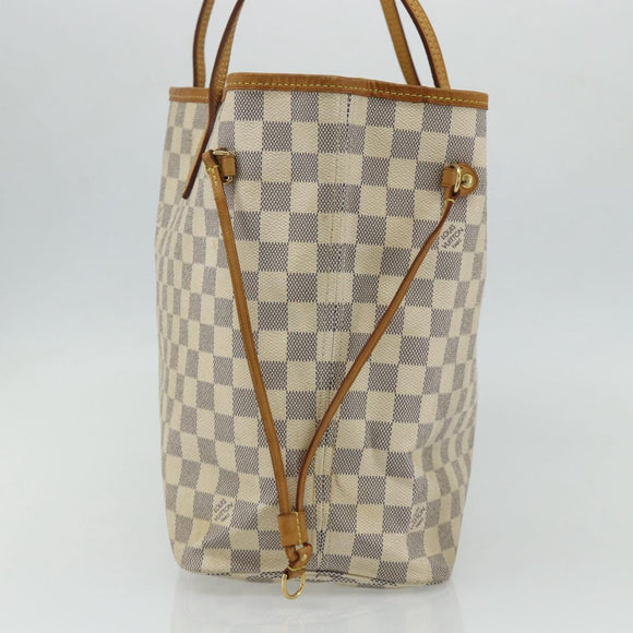 LOUIS VUITTON Damier Azur Neverfull MM Tote Bag N41605 LV Auth 177246