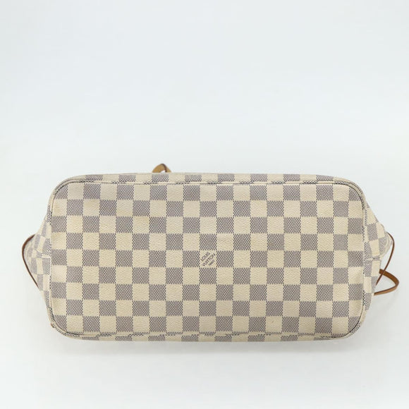 LOUIS VUITTON Damier Azur Neverfull MM Tote Bag N41605 LV Auth 177246