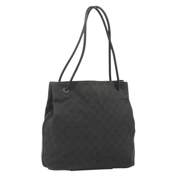 GUCCI GG Canvas Tote Bag Black 101341 Auth 177247