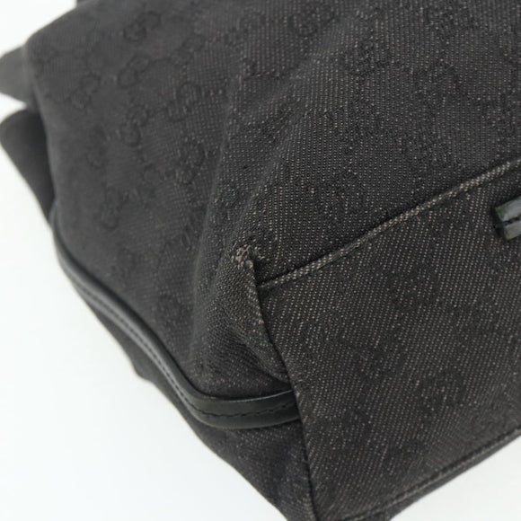 GUCCI GG Canvas Tote Bag Black 101341 Auth 177247