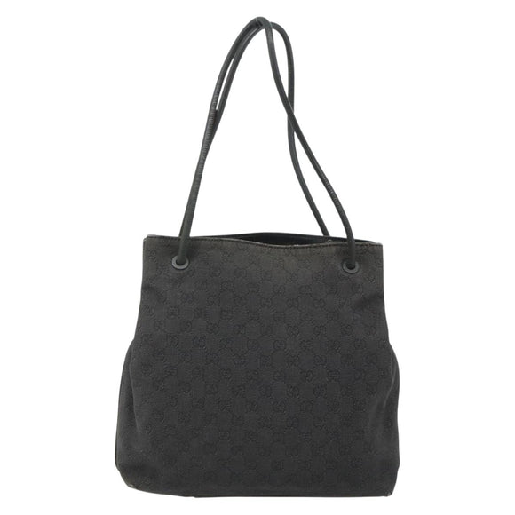 GUCCI GG Canvas Tote Bag Black 101341 Auth 177247
