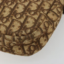 Christian Dior Trotter Canvas Shoulder Bag Brown Gold Auth 177248A-10