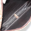 Christian Dior Trotter Canvas Shoulder Bag Brown Gold Auth 177248A-17