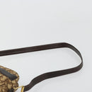 Christian Dior Trotter Canvas Shoulder Bag Brown Gold Auth 177248A-8