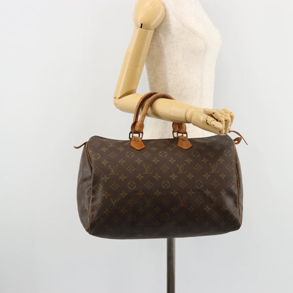 LOUIS VUITTON Monogram Speedy 35 Handtasche M41524 LV Auth 177252