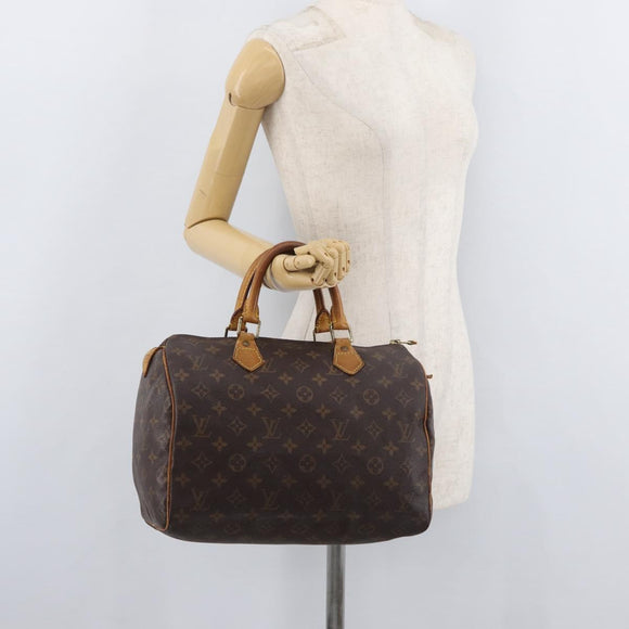 LOUIS VUITTON Monogram Speedy 30 Handtasche M41526 LV Auth 177254