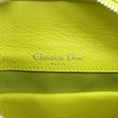 Christian Dior Open Bar Hand Bag Leather Yellow Silver Auth 177259A-15
