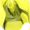 Christian Dior Open Bar Hand Bag Leather Yellow Silver Auth 177259A-18