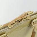 LOUIS VUITTON Monogram Vernis Alma PM Handtas 2way Beige M90170 LV Auth 177260-17