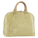 LOUIS VUITTON Monogram Vernis Alma PM Handtas 2way Beige M90170 LV Auth 177260-1