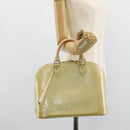 LOUIS VUITTON Monogram Vernis Alma PM Handtas 2way Beige M90170 LV Auth 177260-22