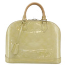 LOUIS VUITTON Monogram Vernis Alma PM Handtas 2way Beige M90170 LV Auth 177260-13
