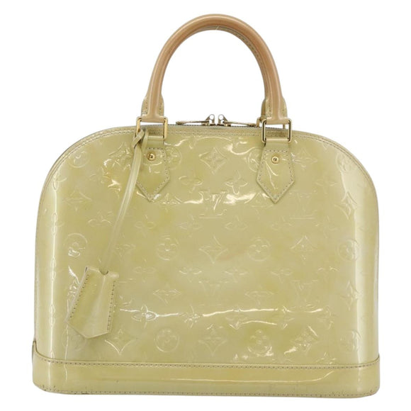 LOUIS VUITTON Monogram Vernis Alma PM Handtas 2way Beige M90170 LV Auth 177260