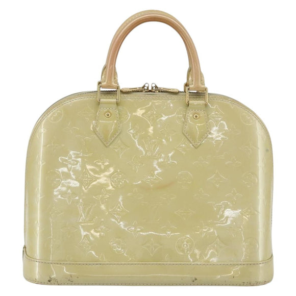 LOUIS VUITTON Monogram Vernis Alma PM Handtas 2way Beige M90170 LV Auth 177260