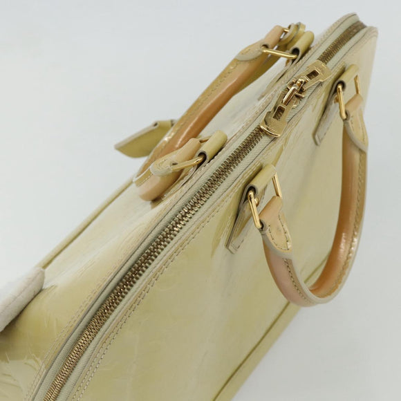 LOUIS VUITTON Monogram Vernis Alma PM Handtas 2way Beige M90170 LV Auth 177260
