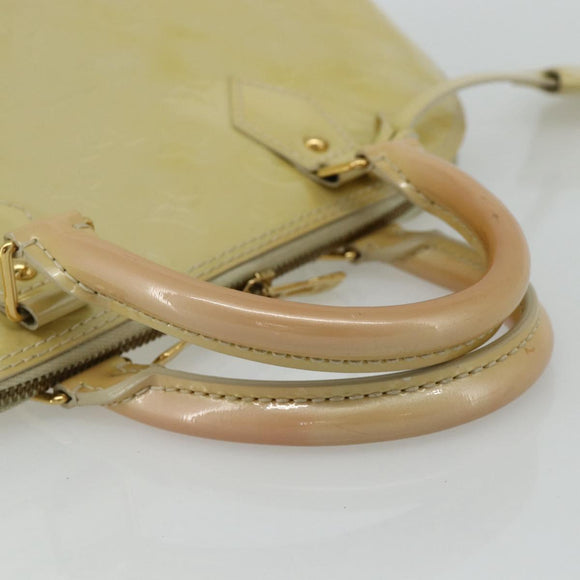 LOUIS VUITTON Monogram Vernis Alma PM Handtas 2way Beige M90170 LV Auth 177260