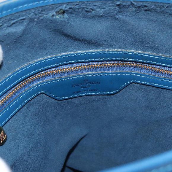 LOUIS VUITTON Epi Bucket GM Shoulder Bag SPO Blue LV Auth 177263