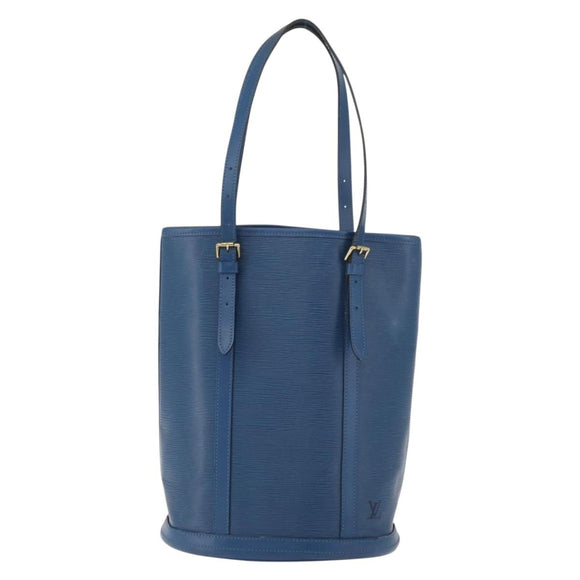 LOUIS VUITTON Epi Bucket GM Shoulder Bag SPO Blue LV Auth 177263