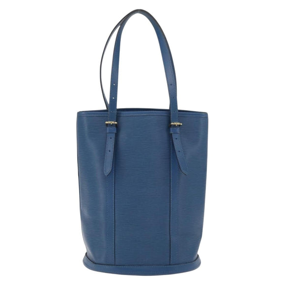 LOUIS VUITTON Epi Bucket GM Shoulder Bag SPO Blue LV Auth 177263