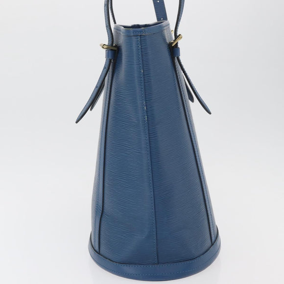 LOUIS VUITTON Epi Bucket GM Shoulder Bag SPO Blue LV Auth 177263