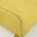 CELINE Backpack Leather Yellow Gold Auth 177264-15