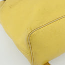 CELINE Backpack Leather Yellow Gold Auth 177264-16