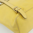CELINE Backpack Leather Yellow Gold Auth 177264-17