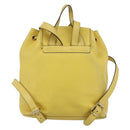 CELINE Backpack Leather Yellow Gold Auth 177264-2