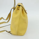 CELINE Backpack Leather Yellow Gold Auth 177264-3