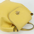 CELINE Backpack Leather Yellow Gold Auth 177264-6