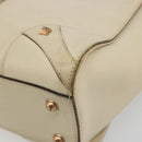 GUCCI GG Canvas Hand Bag Leather Beige Gold 120895 Auth 177265-9