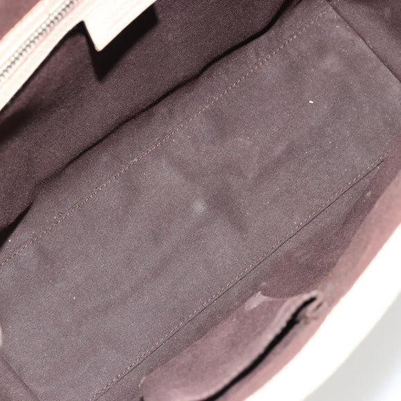 GUCCI GG Canvas Hand Bag Leather Beige Gold 120895 Auth 177265