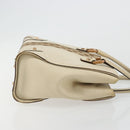 GUCCI GG Canvas Hand Bag Leather Beige Gold 120895 Auth 177265-3