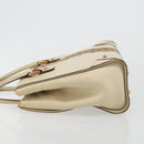 GUCCI GG Canvas Hand Bag Leather Beige Gold 120895 Auth 177265-4
