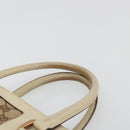GUCCI GG Canvas Hand Bag Leather Beige Gold 120895 Auth 177265-8