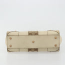 GUCCI GG Canvas Hand Bag Leather Beige Gold 120895 Auth 177265-5