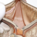 Christian Dior Trotter Canvas Romantic Schoudertas PVC Beige Zilver Auth 177266-20
