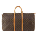 LOUIS VUITTON Monogram Keepall 55 Boston Bag M41424 LV Auth 177268A-13
