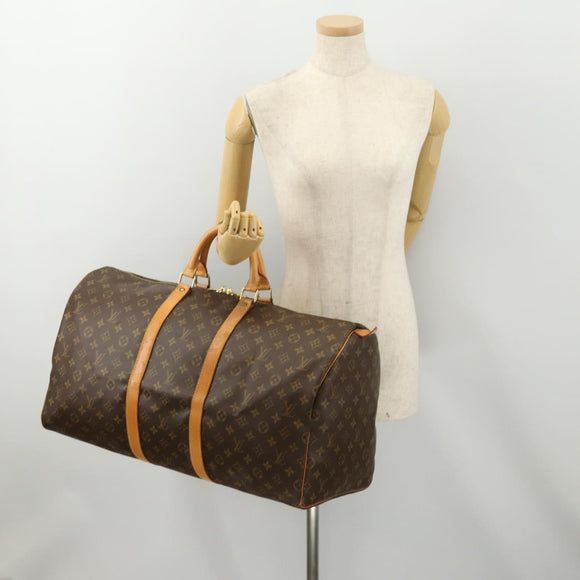 LOUIS VUITTON Monogram Keepall 55 Boston Bag M41424 LV Auth 177268A