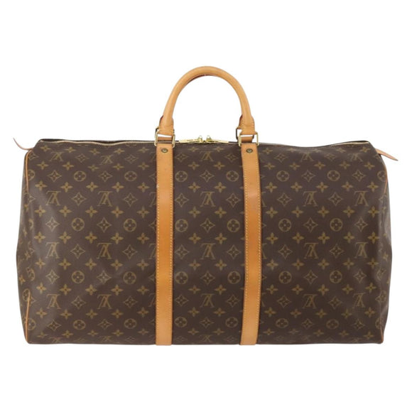 LOUIS VUITTON Monogram Keepall 55 Boston Bag M41424 LV Auth 177268A