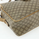 CELINE Macadam Canvas Shoulder Bag PVC Beige Gold Auth 177275A-11