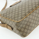 CELINE Macadam Canvas Shoulder Bag PVC Beige Gold Auth 177275A-13