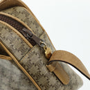 CELINE Macadam Canvas Shoulder Bag PVC Beige Gold Auth 177275A-14